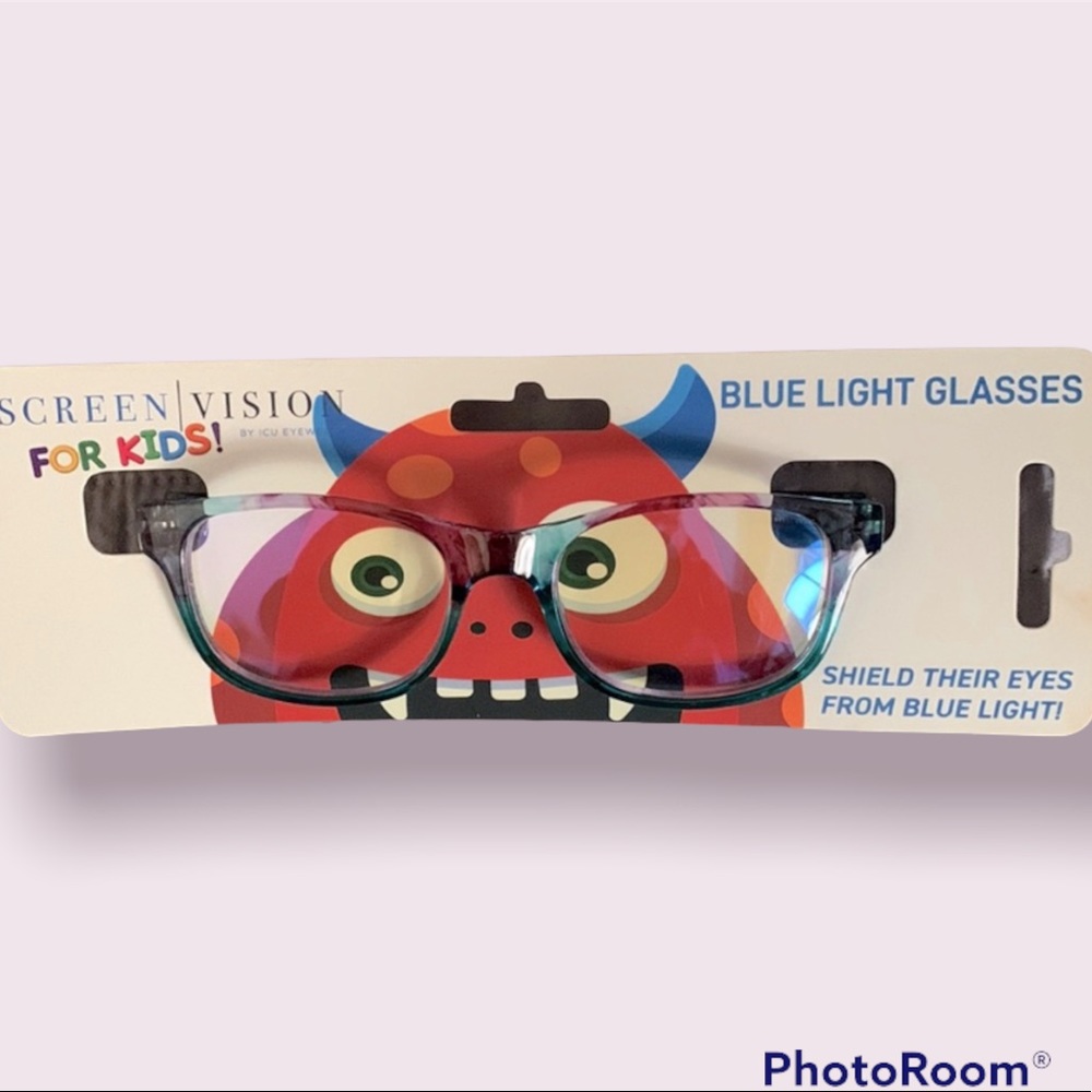 ICU Screen Vision Blue Light Glasses for Kids - Blue Floral